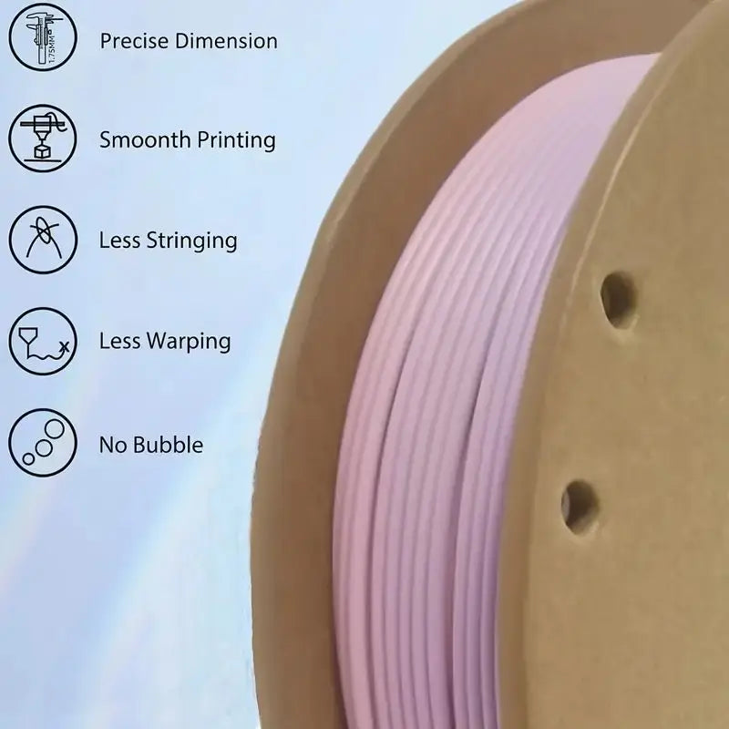 Matte Rainbow Gradient Filament 1.75mm – 250g PLA Multicolour Purple / Pink / Green / Blue