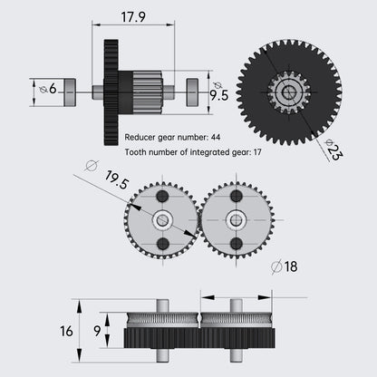 HGX Extruder Gear Kit
