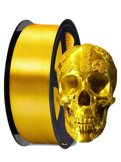 MANLANG Silk Gold PLA Filament – 1.75mm Shiny Metallic Finish