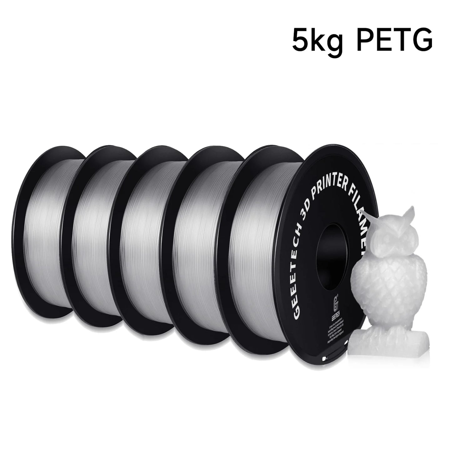 Geeetech PETG Filament 1.75mm – 5kg Vacuum Packed Colorful Spool for FDM 3D Printers