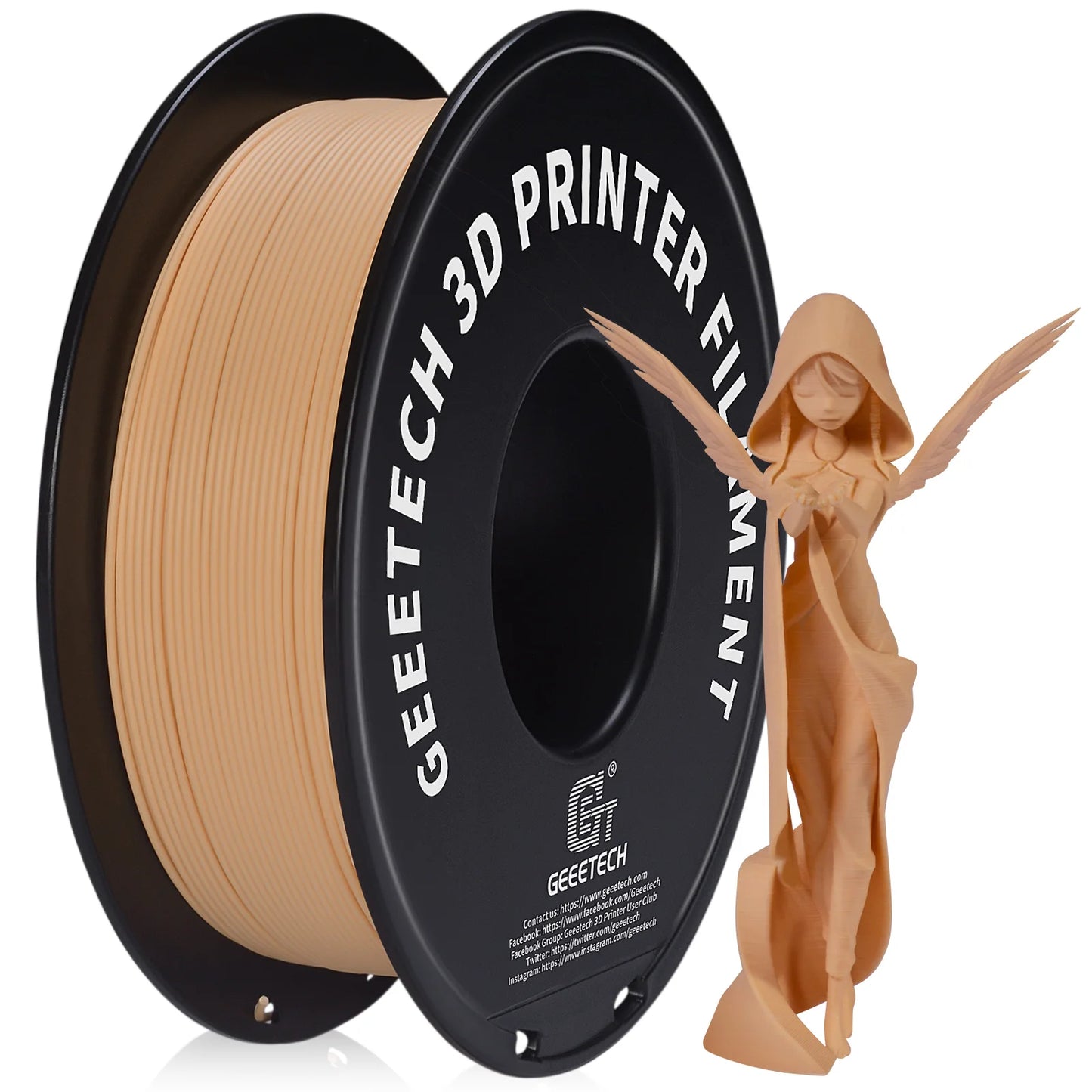 Geeetech Matte PLA Filament 1.75mm – 1kg Spool Vacuum Packed for FDM 3D Printers
