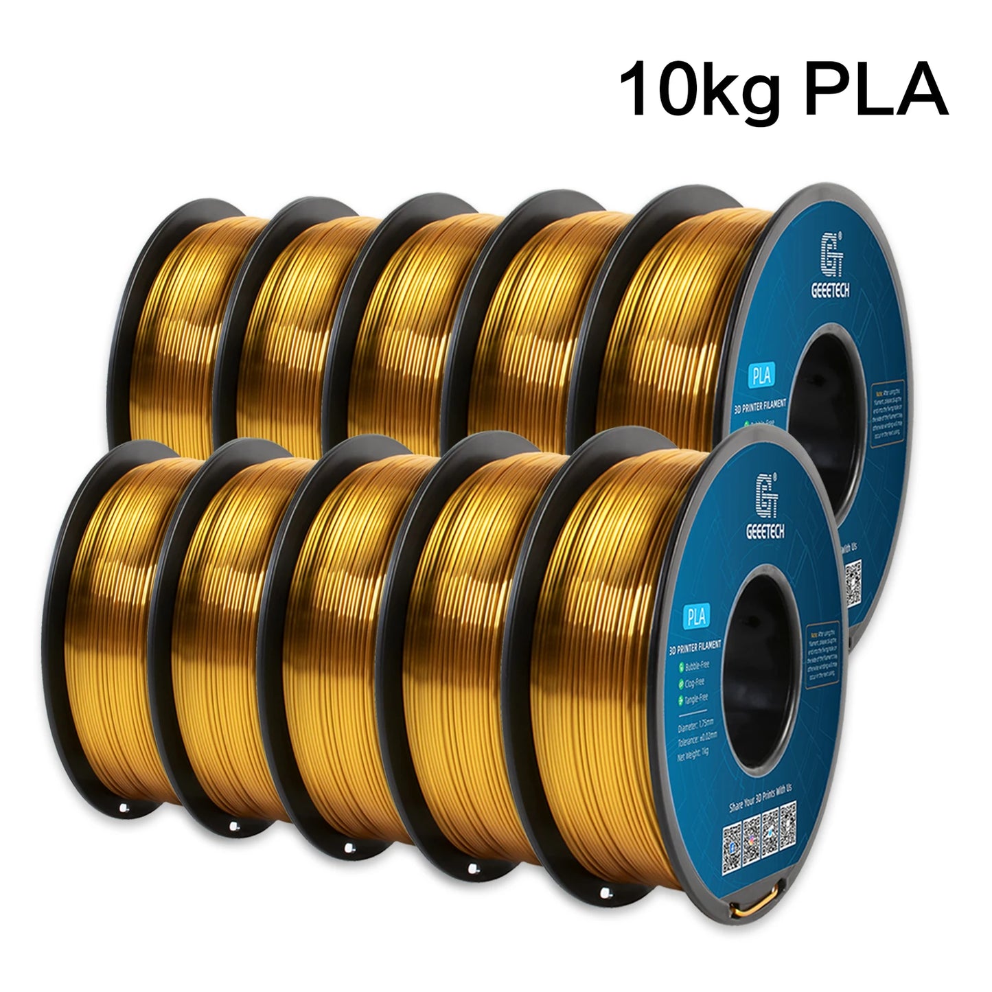 PLA Filament 1.75mm 10pcs