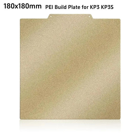 PEI Build Plate 180x180mm – Double-Sided Textured Spring Steel Sheet for Kingroon KP3 / KP3S