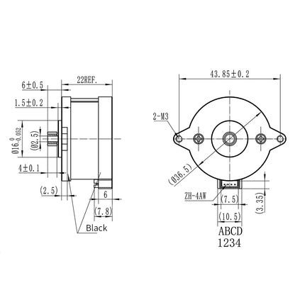 Torlipy NEMA14 36mm Stepper Motor – 36BYG1204-A High-Speed Extruder Motor for Voron / Klipper