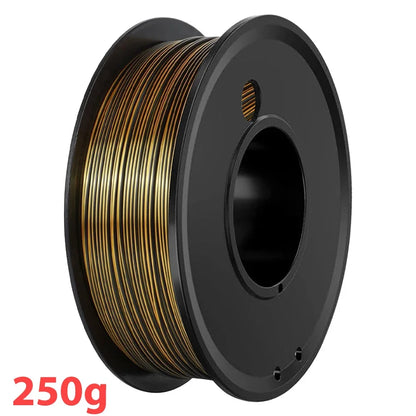 Silk PLA Filament 1.75mm – 1kg Dual Color Black & Gold for FDM 3D Printers