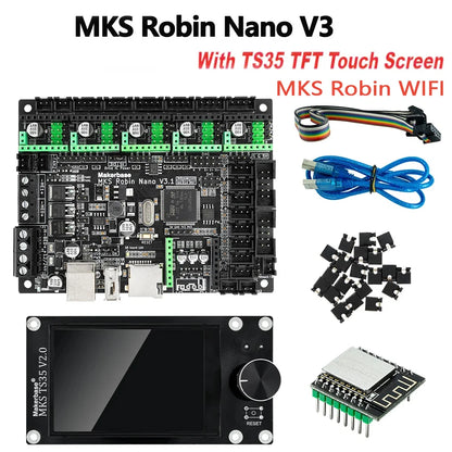 Makerbase MKS Robin Nano V3.1 – 32-Bit Motherboard with Marlin 2.0 & TFT 3.5" Touch Screen Support
