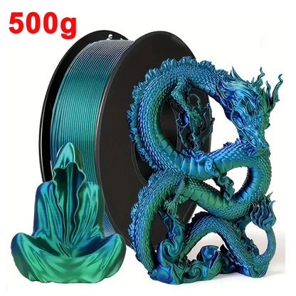 250g 500g 1Kg PLA Filament Silk Black Red Dual Color