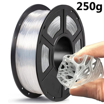 TPU Transparent Flexible Filament 1.75mm – 250g x3 Rolls Translucent Blue for FDM 3D Printers