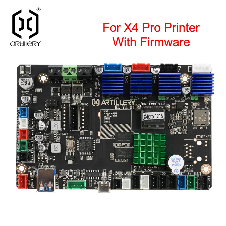 Artillery X4 Pro / X4 Plus Mainboard – 32-Bit Klipper Motherboard Direct Replacement