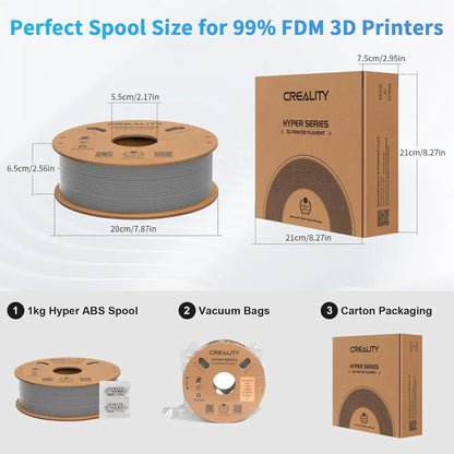 Creality Hyper ABS Filament 1.75mm – 1kg High-Speed Open Printing for FDM 3D Printers