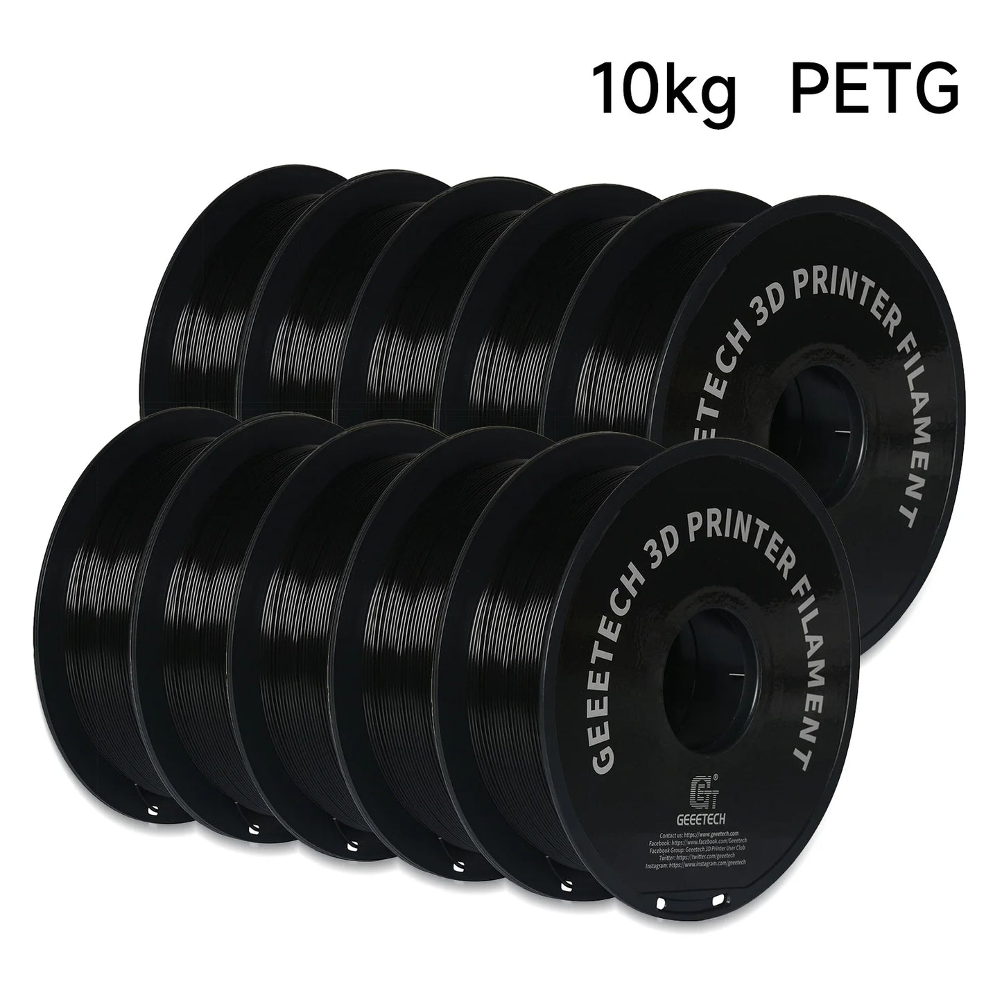 PLA Filament 1.75mm 10pcs