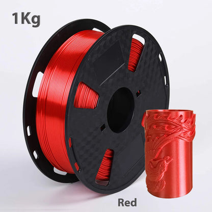 Silk PLA Filament – 1.75mm Shiny Metallic Finish 3D Printer Filament