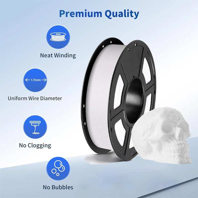 PLA Filament 1.75mm – 250g / 500g Black / White / Blue / Red for FDM 3D Printers