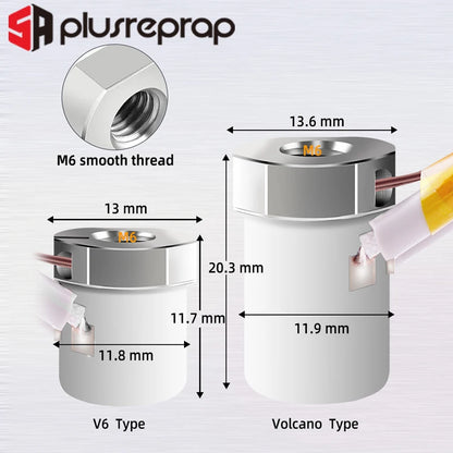 E3D V6 Hotend Upgrade Kit – Ceramic Heating Core, Bimetal Heatbreak & Hardened Steel Nozzle for CR-10 / Voron / Ender 3