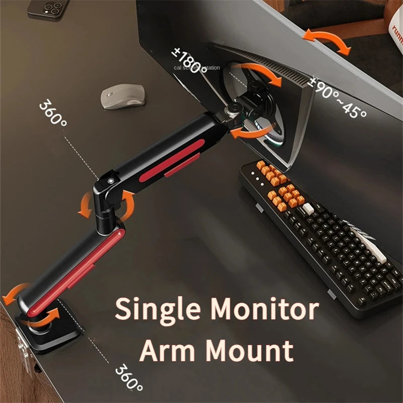 Adjustable Single Monitor Arm 13-32"