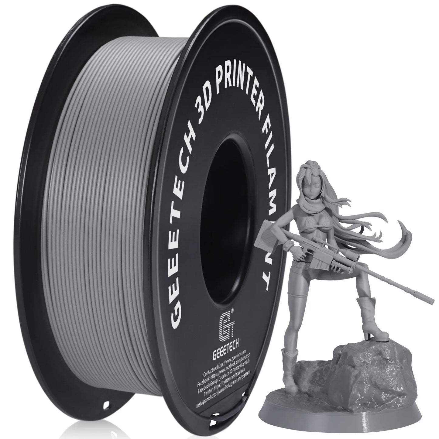 Geeetech Matte PLA Filament 1.75mm – 1kg Spool Vacuum Packed for FDM 3D Printers