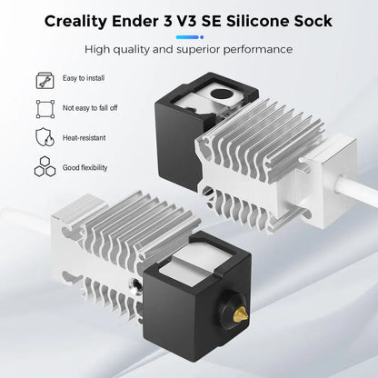 Creality Ender 3 V3 SE Silicone Sock – 5-Pack Hotend Cover for Ender 3 V3 SE / Ender 5 S1 / Ender 7