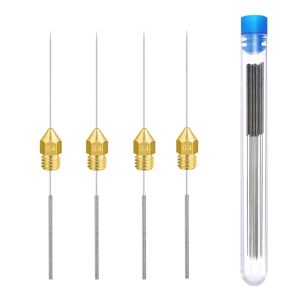 3D Printer Nozzle Cleaning Kit – 27pcs ESD Tweezers, Needles & MK8 Nozzles for CR-10 / Ender 3