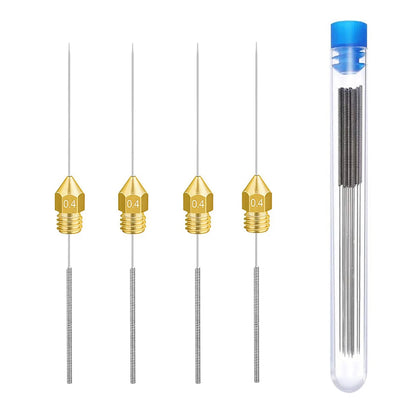 3D Printer Nozzle Cleaning Kit – 27pcs ESD Tweezers, Needles & MK8 Nozzles for CR-10 / Ender 3