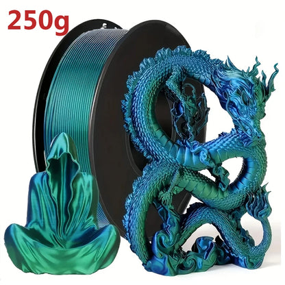 250g 500g 1Kg PLA Filament Silk Black Red Dual Color