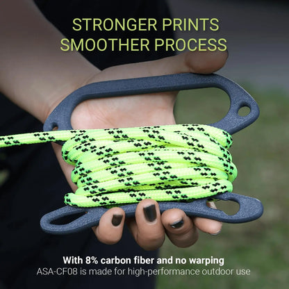 Polymaker Fiberon ASA-CF08 Carbon Fiber ASA Filament 1.75mm – 0.5kg UV-Resistant High-Strength