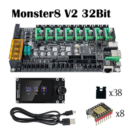 Makerbase MKS Monster8 – 32-Bit 3D Printer Control Board with TMC2209 for Voron / Octopus