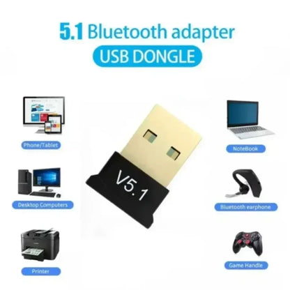 USB Bluetooth 5.3 Adapter – Wireless Transmitter & Receiver Dongle for PC / Laptop