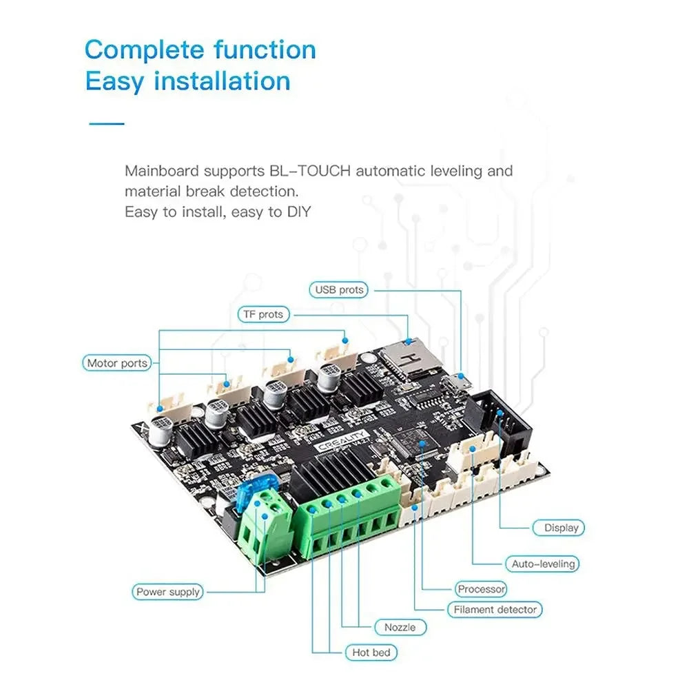 Creality Ender 3 Silent Mainboard – 32-Bit V4.2.7 TMC2225 STM32 Upgrade Motherboard