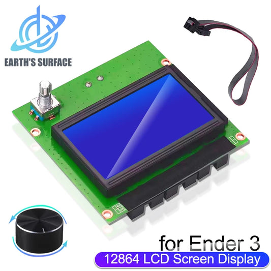 12864 LCD Display Screen – HD Control Panel for Creality Ender 3 3D Printer