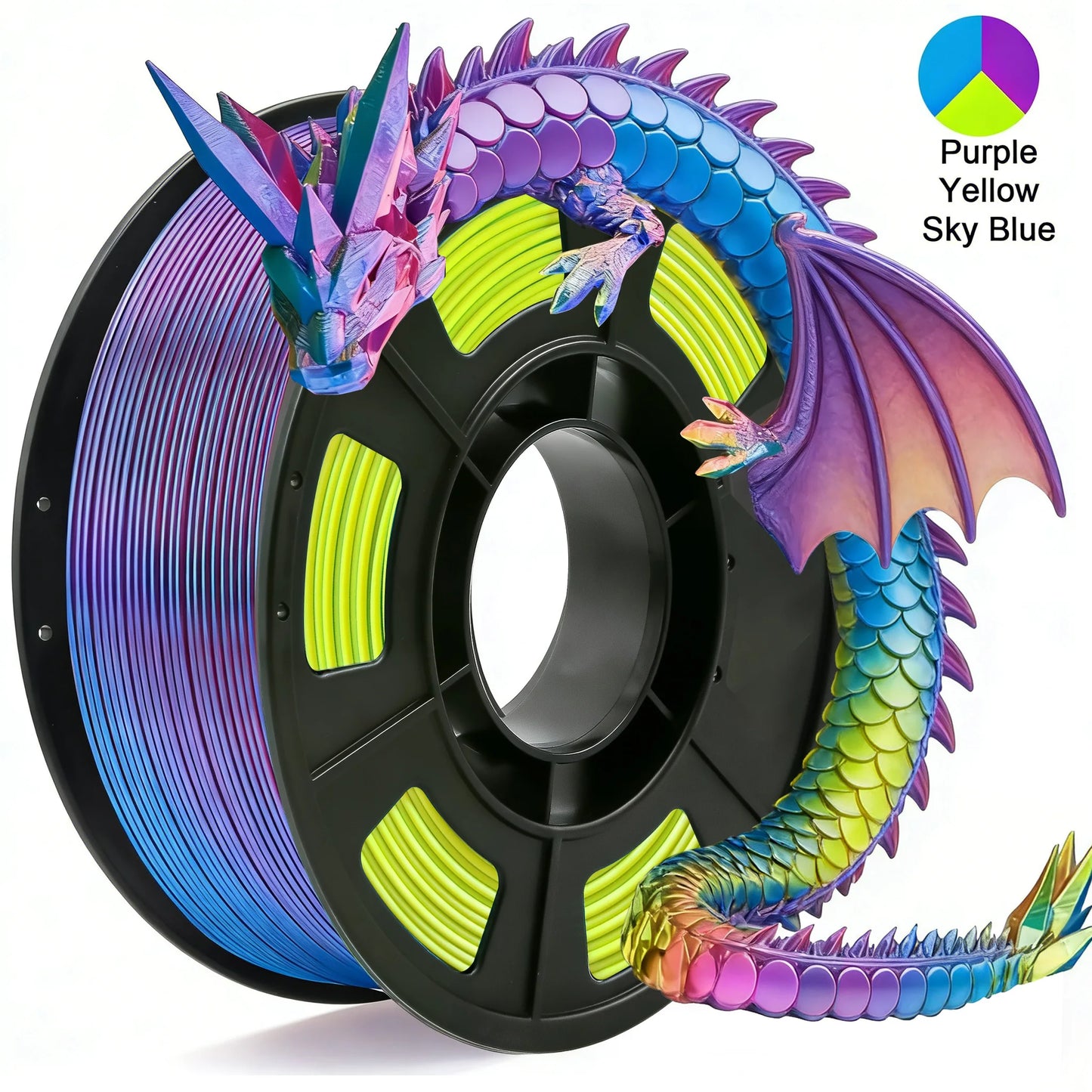Tri-Color PLA Filament 250g