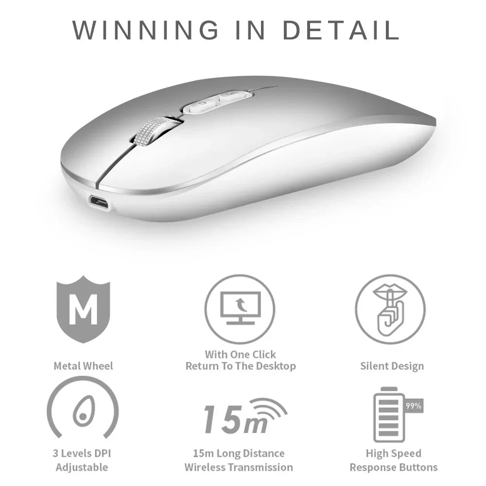Silent Rechargeable Wireless Mouse