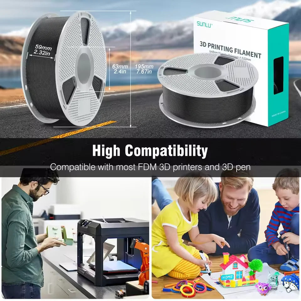 SUNLU ASA Filament 1.75mm – 1kg UV-Resistant Spool for FDM 3D Printers