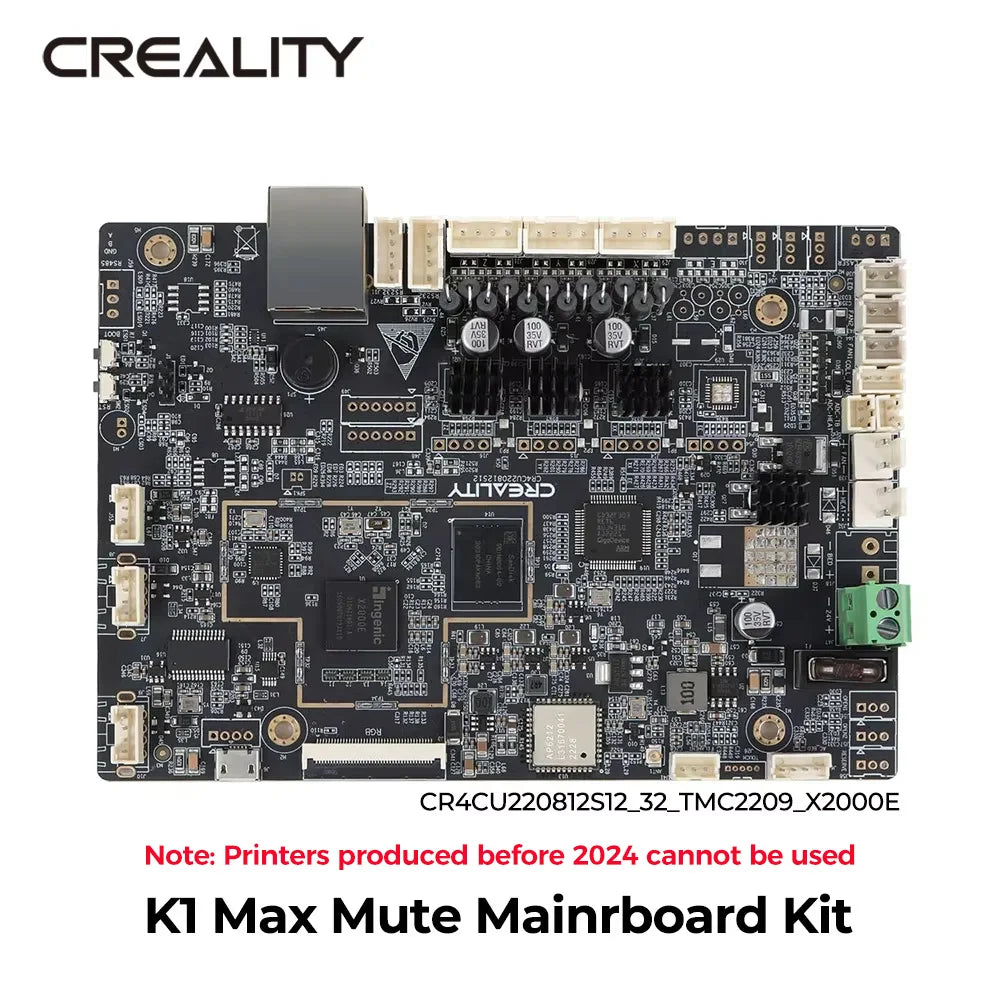 Creality K1 / K1 Max Silent Motherboard – 32-Bit CR4CU220812S12 TMC2209 X2000E Upgrade