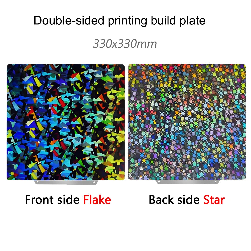 Anycubic Kobra 2 Plus Build Plate – Double-Sided Textured PEI Powder Coated Spring Steel Sheet 330x330mm