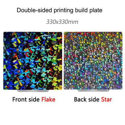 Anycubic Kobra 2 Plus Build Plate – Double-Sided Textured PEI Powder Coated Spring Steel Sheet 330x330mm