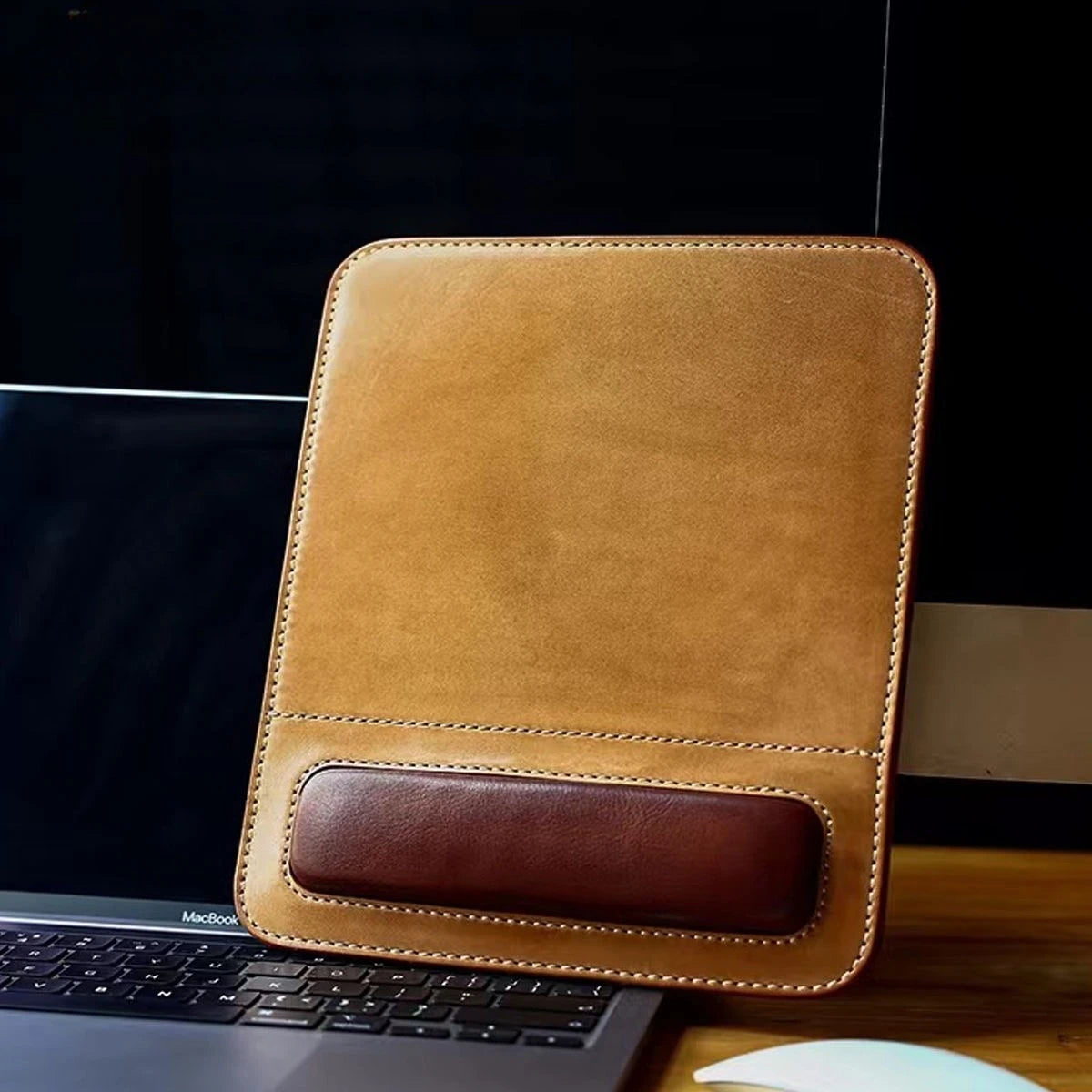Leather Wrist Rest Mouse Pad