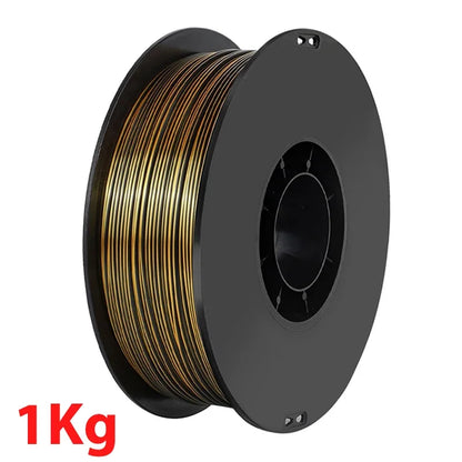 Silk PLA Filament 1.75mm – 1kg Dual Color Black & Gold for FDM 3D Printers