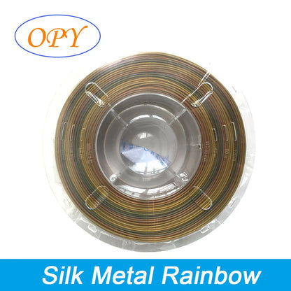 Silk PLA Filament 1.75mm – 1kg Sample Gold, Silver, Copper, Metal Gray, Blue & Green