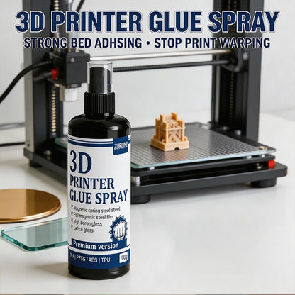 3D Printer Bed Adhesive – Strong First Layer Grip for Glass & PEI, No Warp, Easy Release