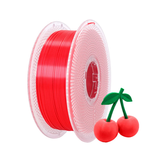Silk PLA Filament 1.75mm Red – 1kg Neatly Wound ±0.02mm Shiny Finish for FDM 3D Printers
