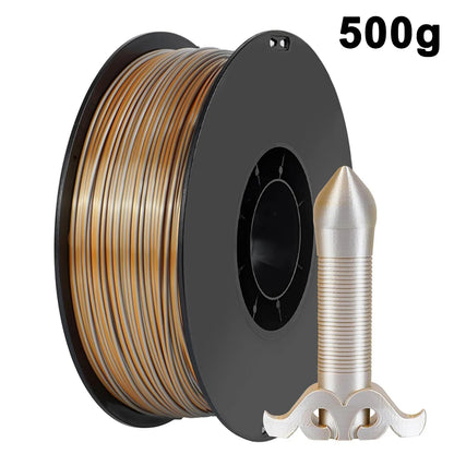 250g 500g 1Kg PLA Filament Silk Black Red Dual Color