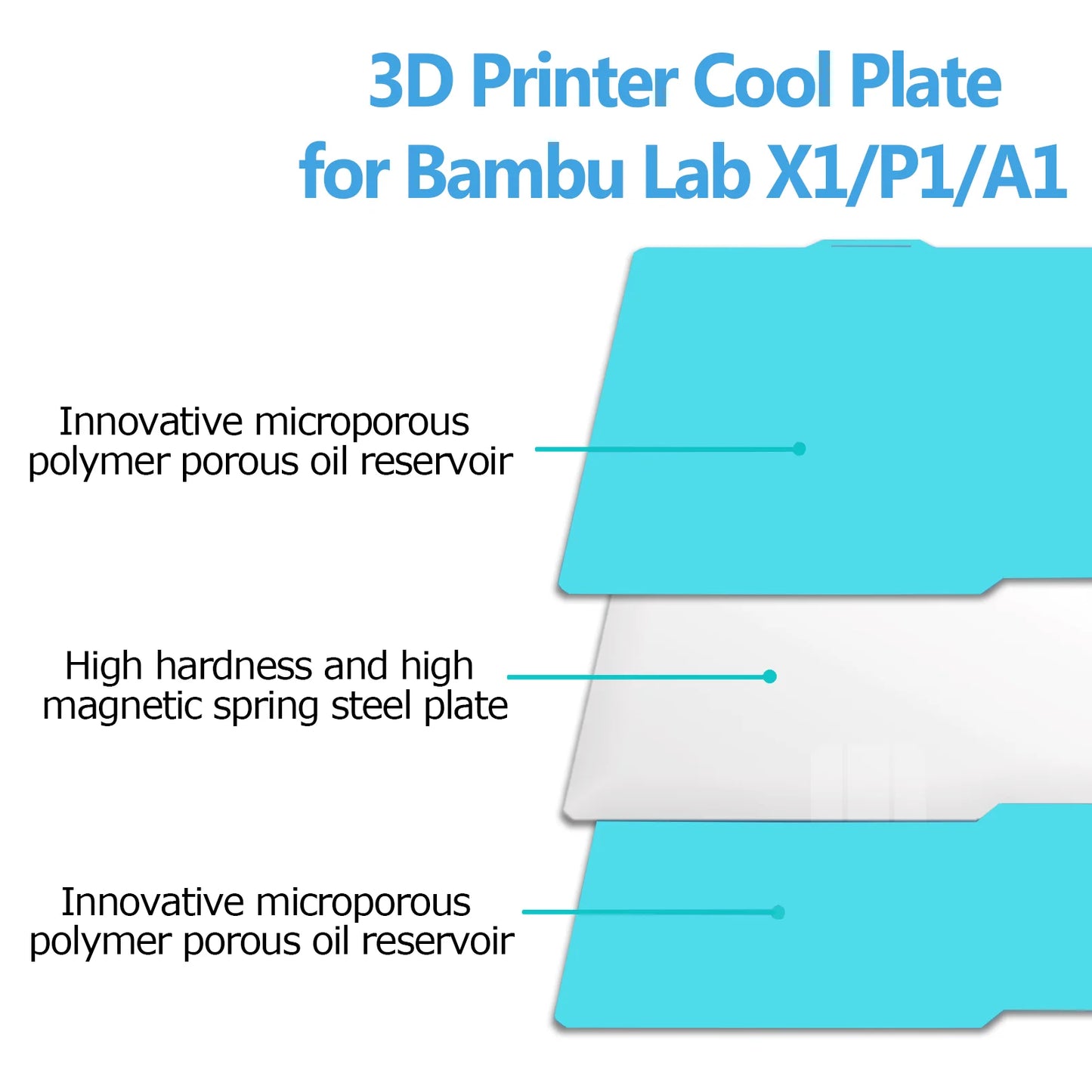 Bambu Lab P2S Build Plate – Double-Sided 257x257mm Heated Bed Print Surface