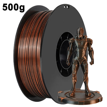 250g 500g 1Kg PLA Filament Silk Black Red Dual Color