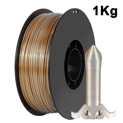 250g 500g 1Kg PLA Filament Silk Black Red Dual Color