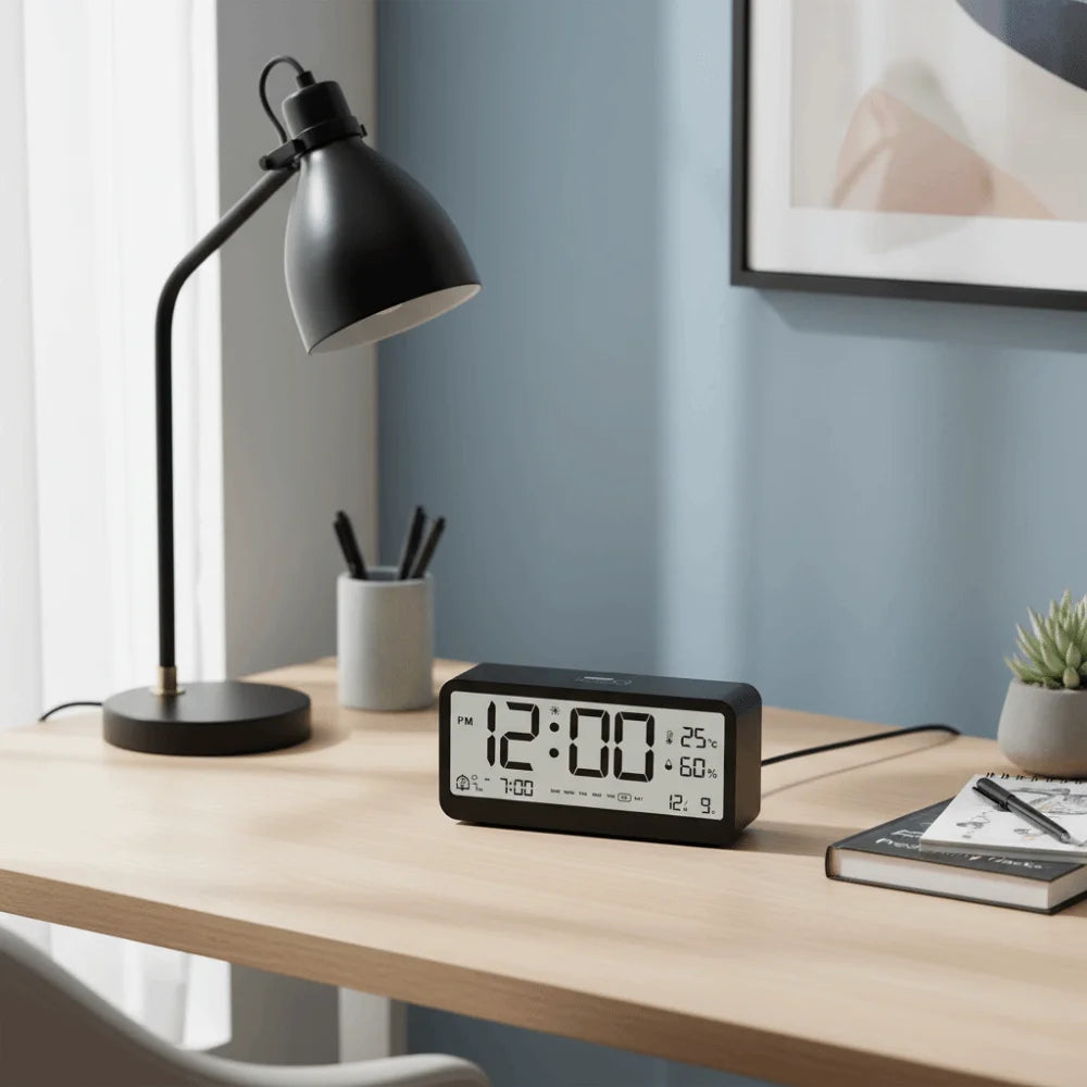 LED Smart Alarm Clock with Temperature Display