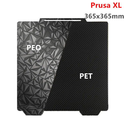 Prusa XL Build Plate – Double-Sided Powder Textured PEI Spring Steel Sheet 365x365mm