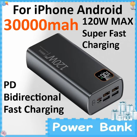 30000mAh 120W Power Bank