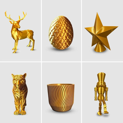 MANLANG Silk Gold PLA Filament – 1.75mm Shiny Metallic Finish