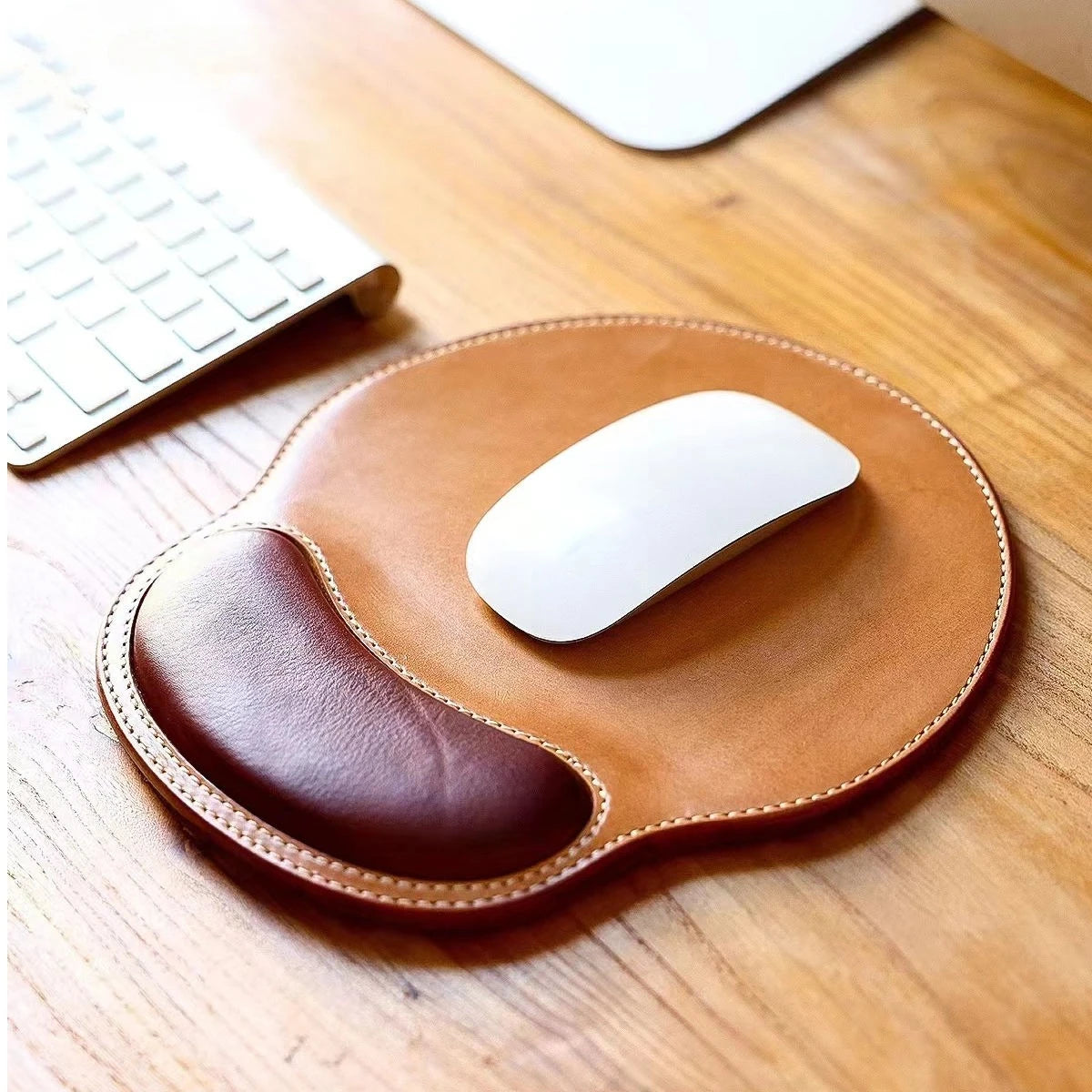 Leather Wrist Rest Mouse Pad