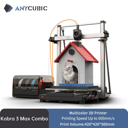 Anycubic Kobra 3 Max – Large Format Multi-Color FDM 3D Printer
